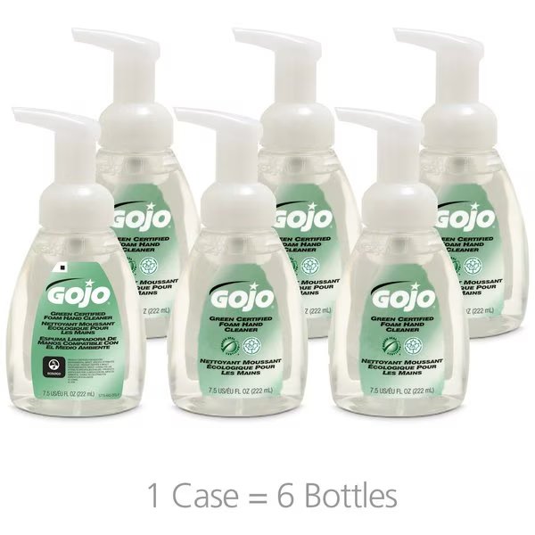Handwash, Foam, Green Certified, 7.5oz Pump Bottle CL, PK 6, Gojo, Mfr#: GOJ571506CT